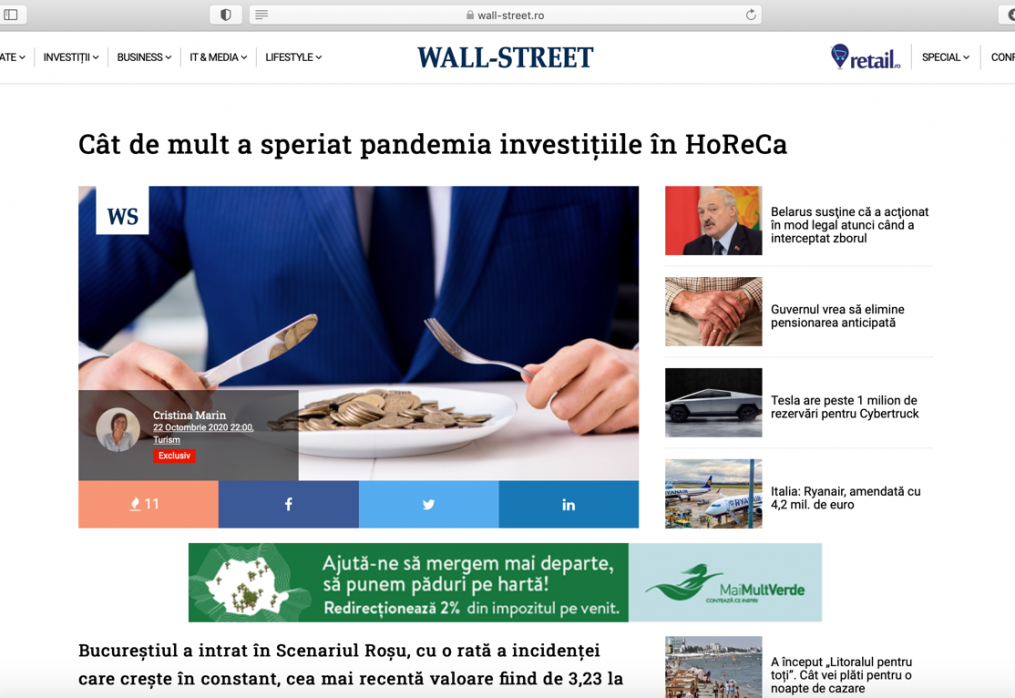 Cât de mult a speriat pandemia investițiile în HoReCa